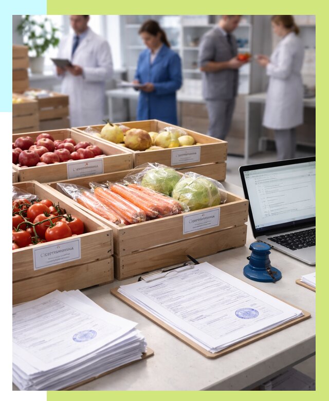 Сертификация овощей и фруктов в Смоленске от 8717 р. | Алешин-Смл