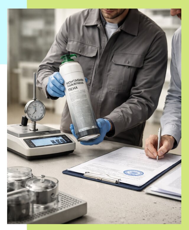 Сертификация монтажной пены в Смоленске от 15383 р. | Алешин-Смл