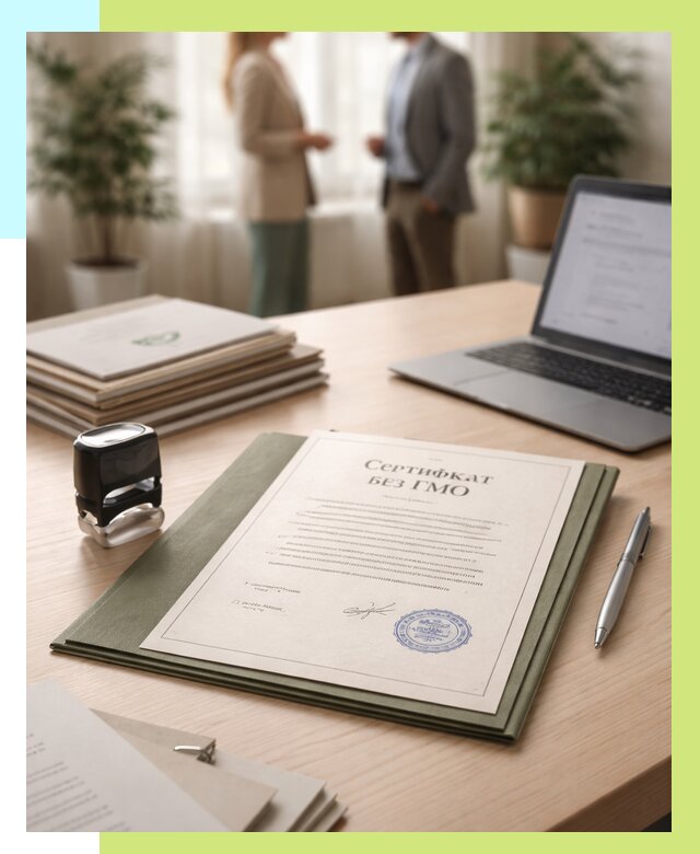 Сертификат без ГМО в Смоленске от 7691 р. оформить срочно Алешин-Смл